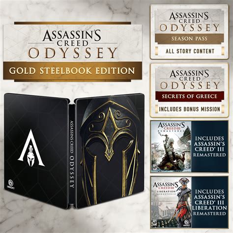 assassins creed odyssey steel box|Assassin's Creed Odyssey Gold Steelbook Edition.